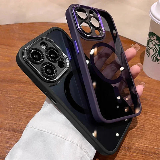 iPhone Silicone Magnetic Case: Rear Magnet, Shockproof & Durable