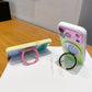 Dopamine Colorblock 360° Rotating Kickstand Magnetic Case for iPhone