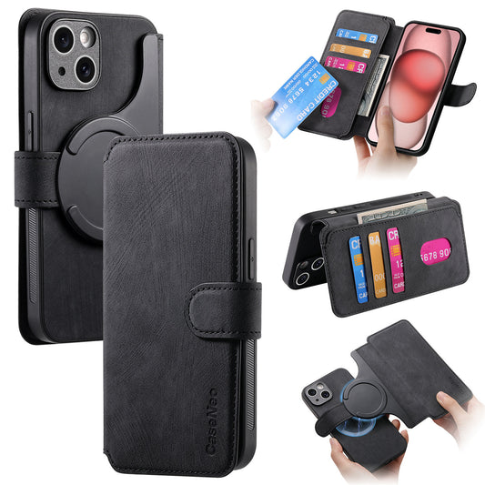 Leather Wallet Phone Case – Detachable Design & Wireless Charging Compatible