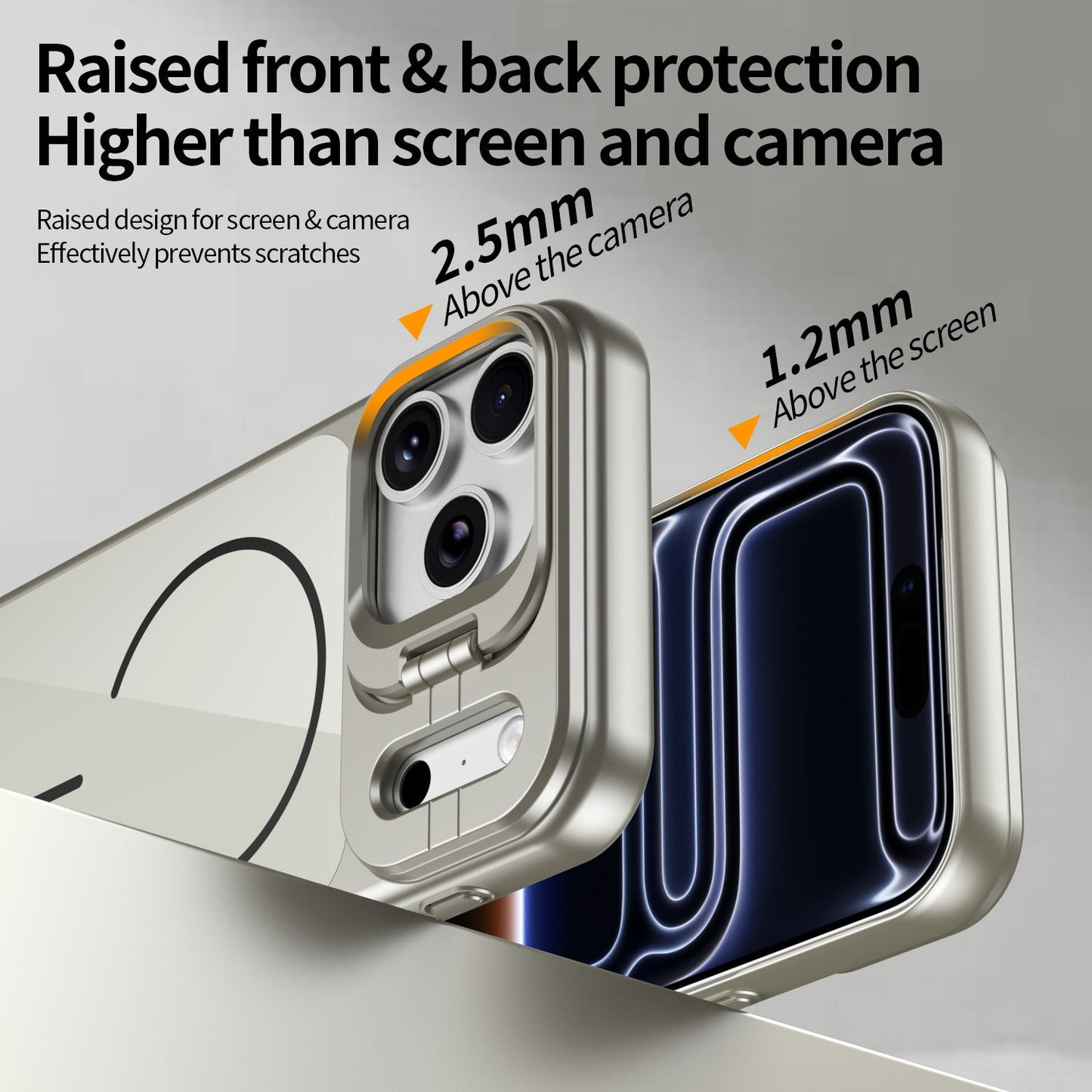 FrostGlide · AG Matte MagSafe Lens-Stand Armor