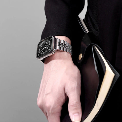 JubiSteel™ 9-Bead Stainless Steel Bracelet Band – Compatible with Apple Watch