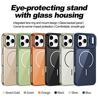 FrostGlide · AG Matte MagSafe Lens-Stand Armor