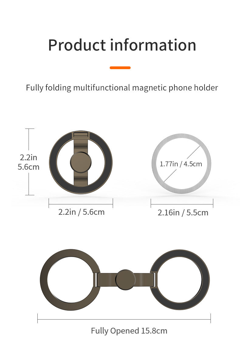 SpinGrip™ MagSafe Fidget Ring Holder – 360° Rotating Foldable Phone Stand