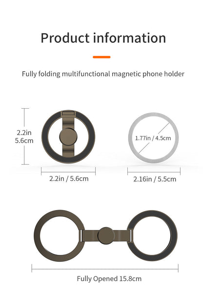 SpinGrip™ MagSafe Fidget Ring Holder – 360° Rotating Foldable Phone Stand