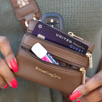 ClipGo™ Adjustable Woven Phone Strap with Detachable Zippered Pouch