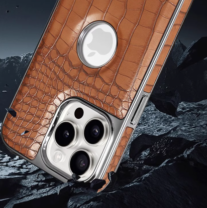 LuxGuard Crocodile  Leather Case – MagSafe & Stand Function