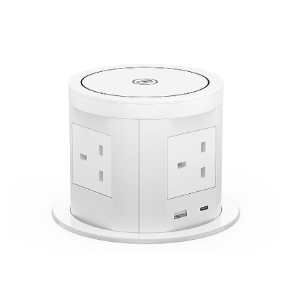 Electric Lift Desk Power Outlet – Wireless Charging & USB Ports