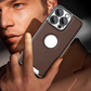 EleganceAura Electroplated Leather Case – MagSafe Compatible