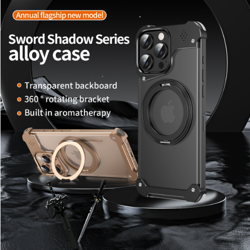 ForgeCraft Alloy 360° Rotating Case – Magnetic Charging & Aromatherapy Ready