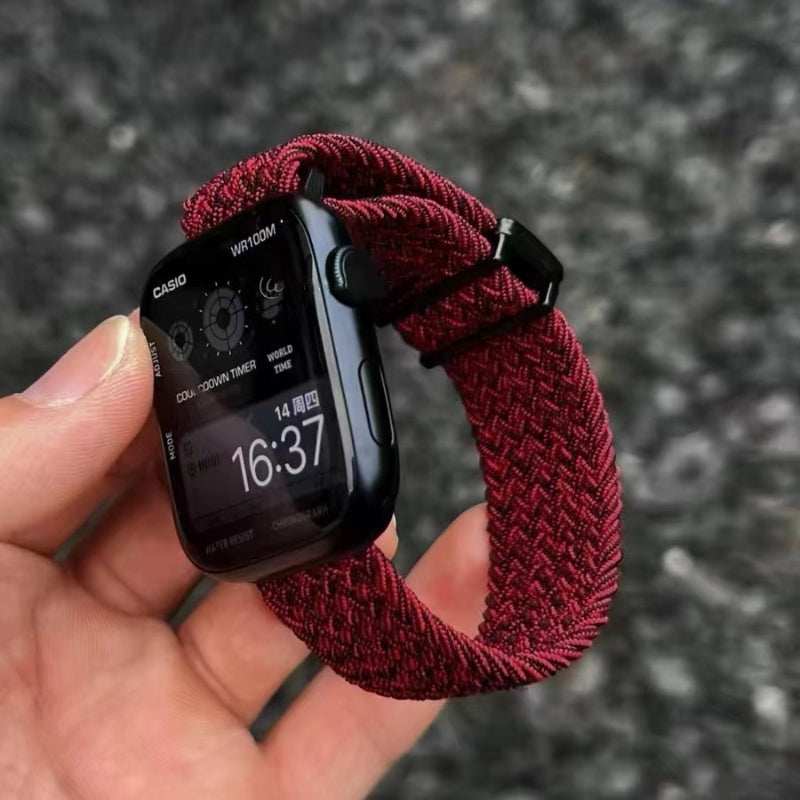 Elastic Nylon Braided Magnetic Watch Band for Apple Watch