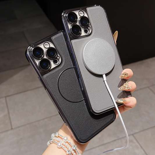Velora LuxeShield Leather Case – Magnetic Charging & Premium Protection