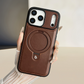 Full-Coverage Shockproof Leather Magnetic Stand iPhone Case