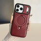 Full-Coverage Shockproof Leather Magnetic Stand iPhone Case