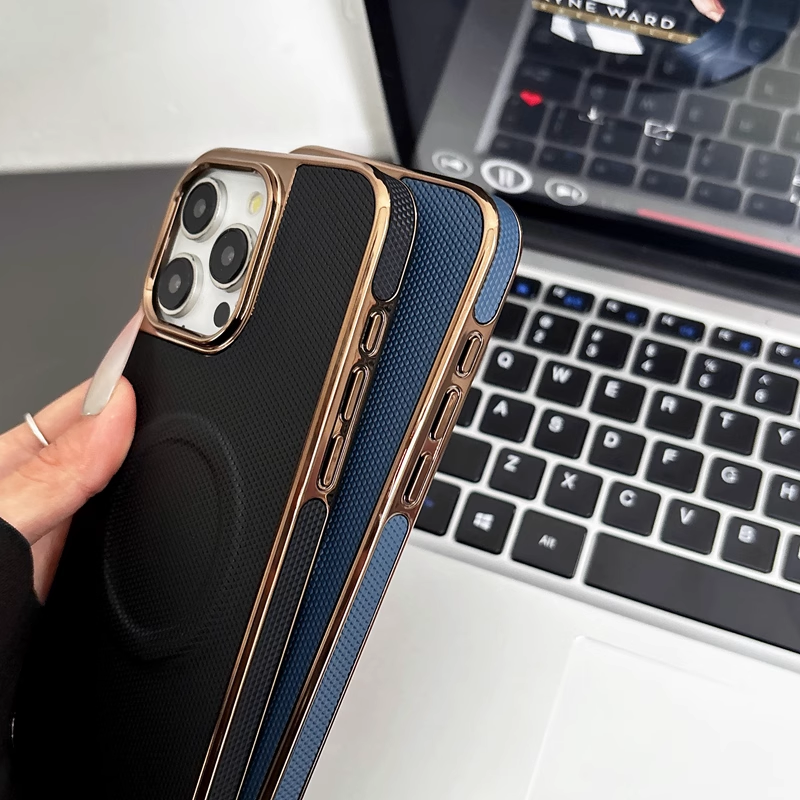 LuxEdge ElectroPlated Magnetic Case –  Magnetic Charging & Full Protection