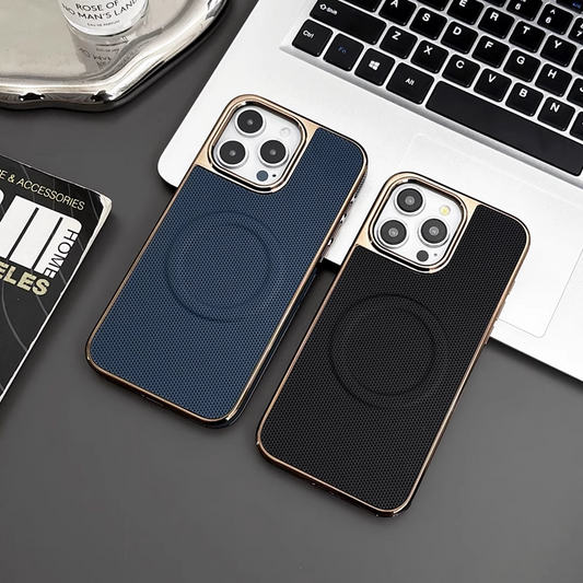 LuxEdge ElectroPlated Magnetic Case –  Magnetic Charging & Full Protection