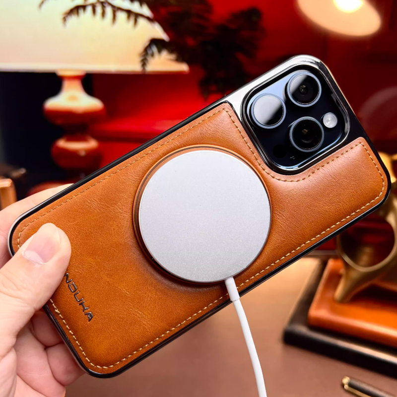 FormaSkin Luxe Leather Case – MagSafe Ready with Built-in Kickstand
