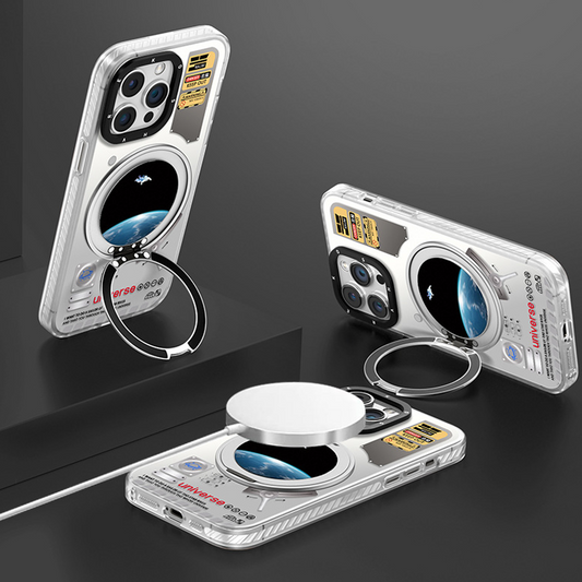 StarVault Magnetic Case – Futuristic Design, Kickstand Ready & MagSafe Compatible