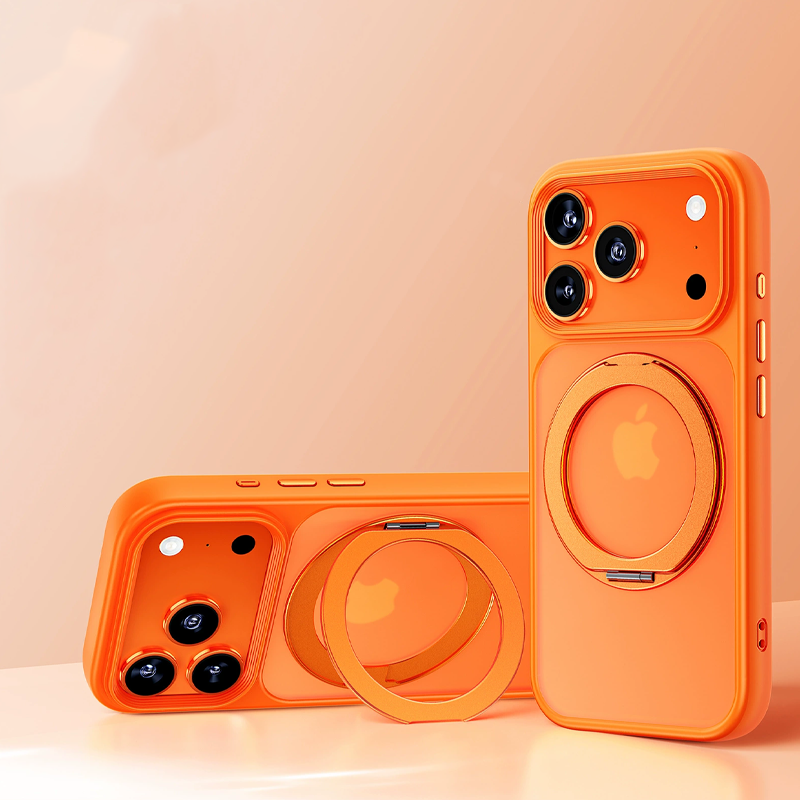 Velora SpinShield Case – Soft-Touch Comfort, 360° Stand & Magnetic Charging