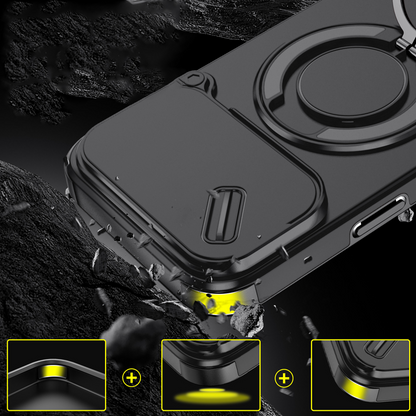 TechOrbit RotateShield MagStand Case – Full Lens Guard & Magnetic Power