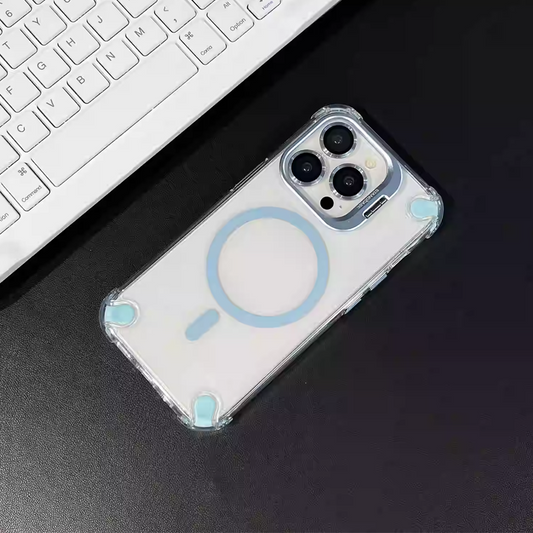 ClearGuard AirCushion Case – Magnetic Charging & Built-in Kickstand
