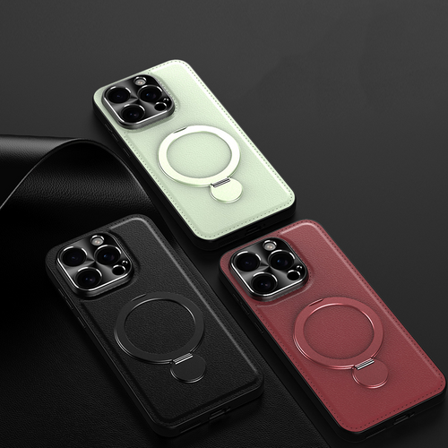 LuxFold MagFlex 360° Leather Case – Magnetic Charging Ready & Multi-Angle Kickstand
