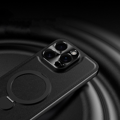 LuxFold MagFlex 360° Leather Case – Magnetic Charging Ready & Multi-Angle Kickstand