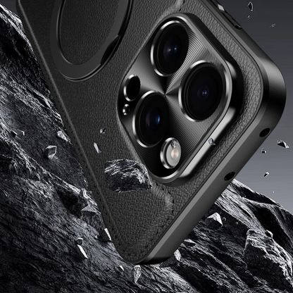 LuxFold MagFlex 360° Leather Case – Magnetic Charging Ready & Multi-Angle Kickstand