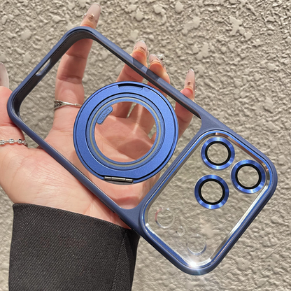 PureClear RotateStand Case – Minimal Look with Magnetic Function