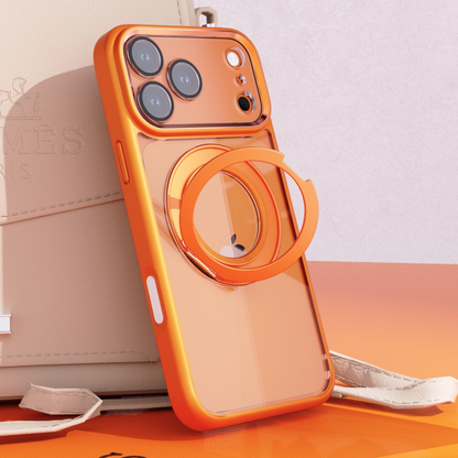 PureClear RotateStand Case – Minimal Look with Magnetic Function