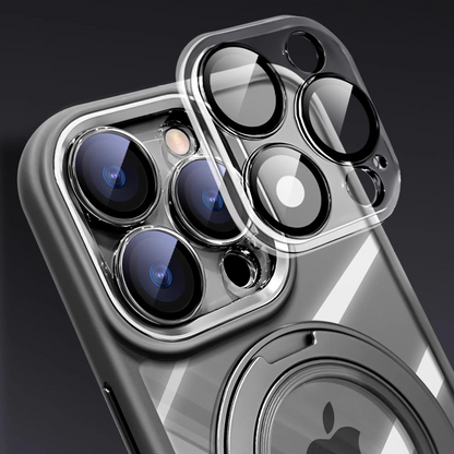 PureClear RotateStand Case – Minimal Look with Magnetic Function