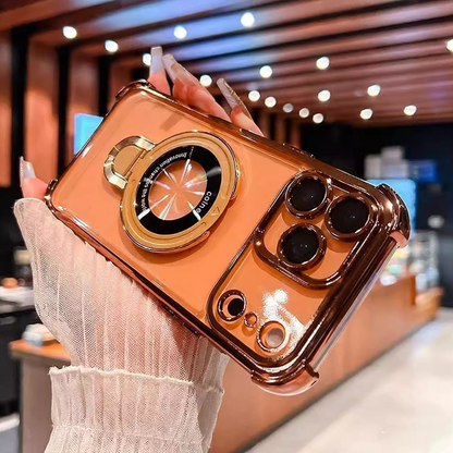 Translucent Magnetic iPhone Cover with Stand and Corner Cushions