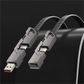 Multi Charging Cable Combo Lightning/Type C/USB A Ports - 60W [Fast Charging & Data Sync]