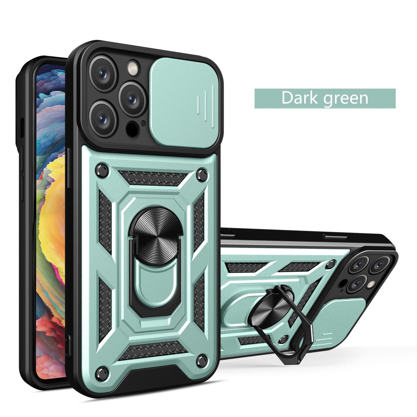 Anti Shock Case for iPhone with Magnetic Ring Kickstand