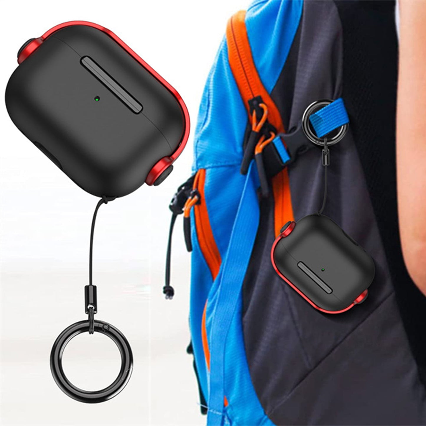 DropBeat AirPods Drop-Proof Case with portable carabiner